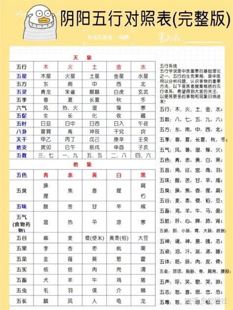 九 五行|1到10数字五行属性对照表